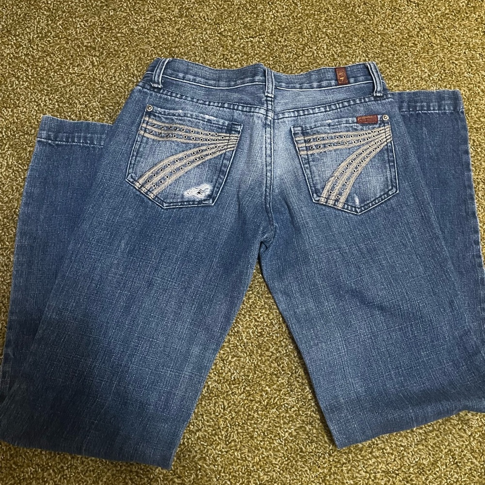 7 For All Mankind Womens Jeans- Needs Zipper Repair!